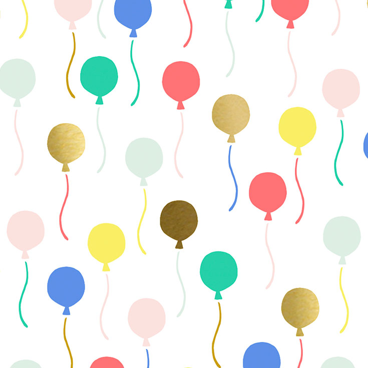 Geschenkspapier Bunte Luftballons