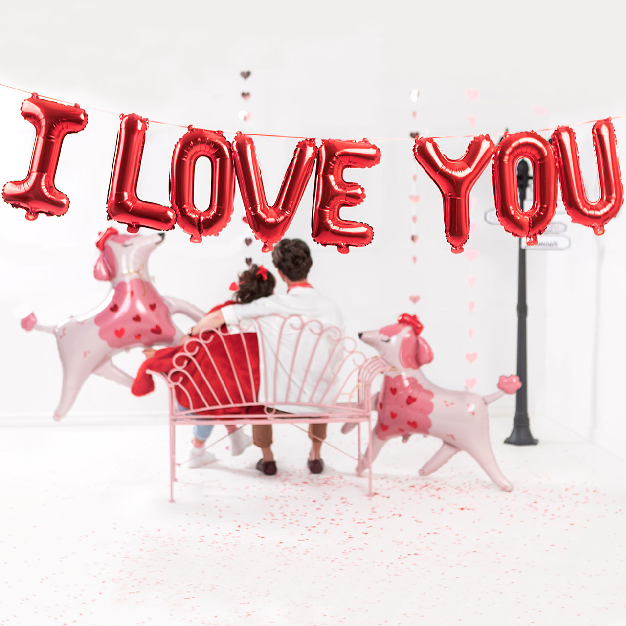 Foil Balloon Garland - I Love You