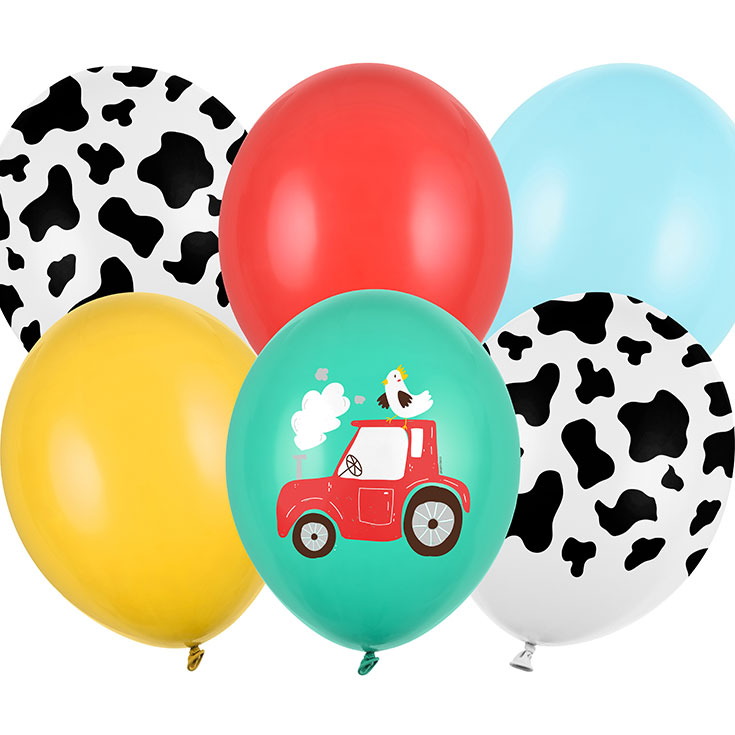 6 Ballons Bauernhof Mix