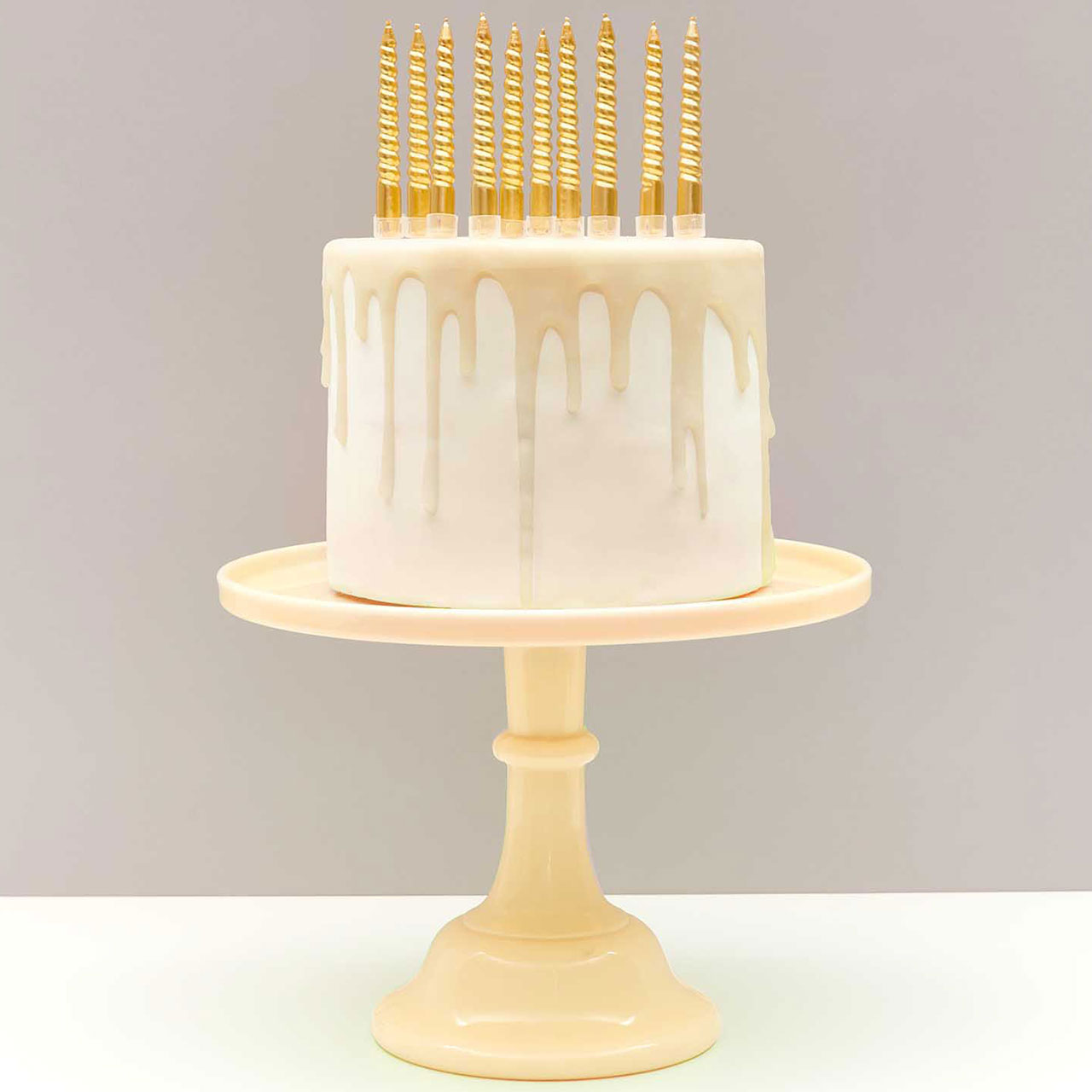 Cake Candles - Gold Spiral