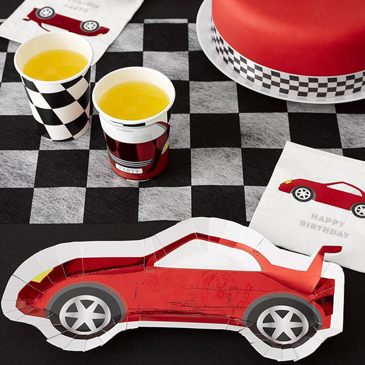 8 Party Racer Plates