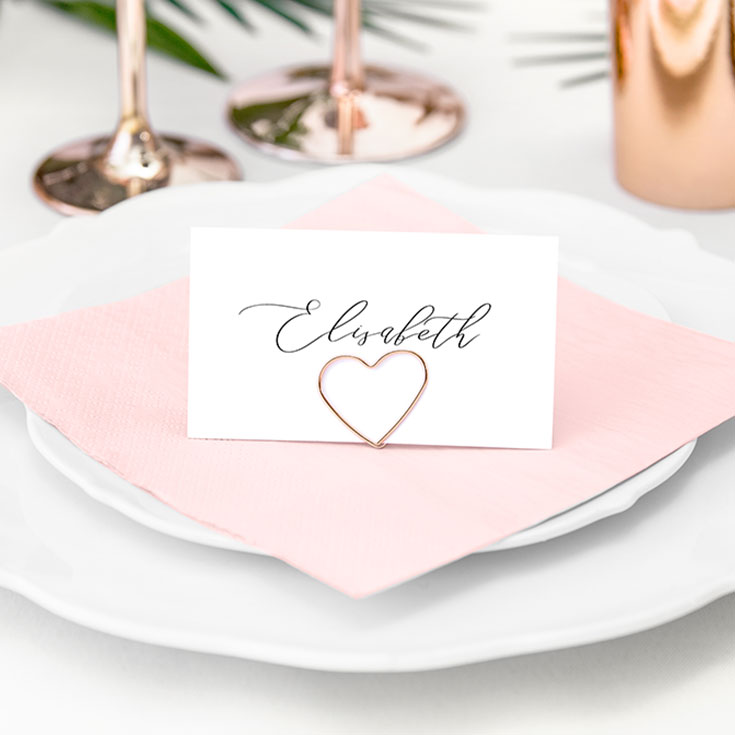 10 Rose Gold Place Card Holders