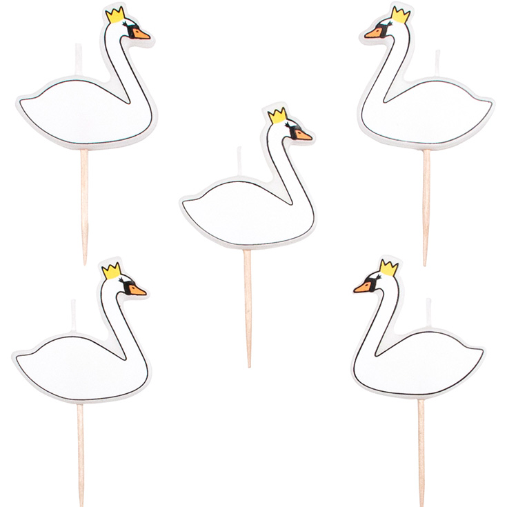 5 Kerzen Lovely Swan