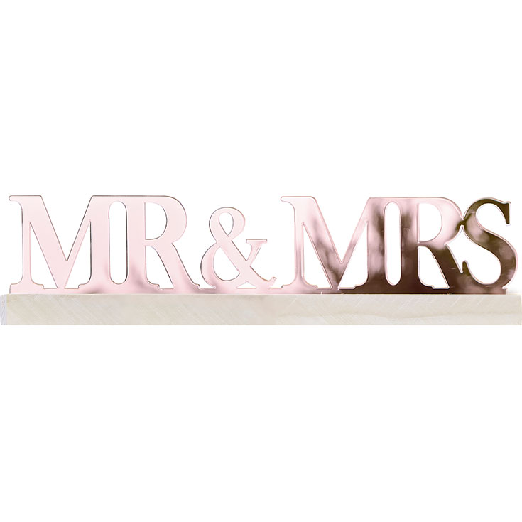 Rose Gold "Mr & Mrs" Sign