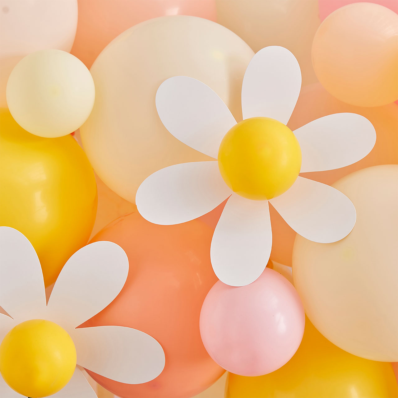 Ballongirlande - Gänseblümchen & Bänder