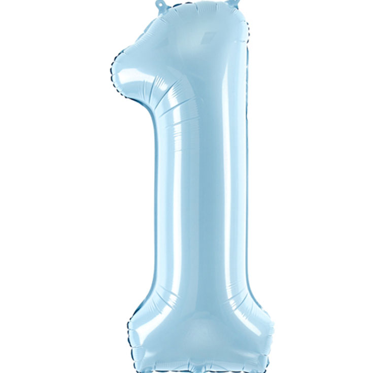 Pastel Blue "1" Foil Balloon 