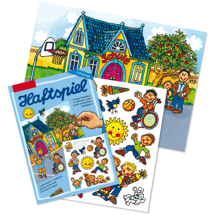 Sticker-Spiel Schule - Buben