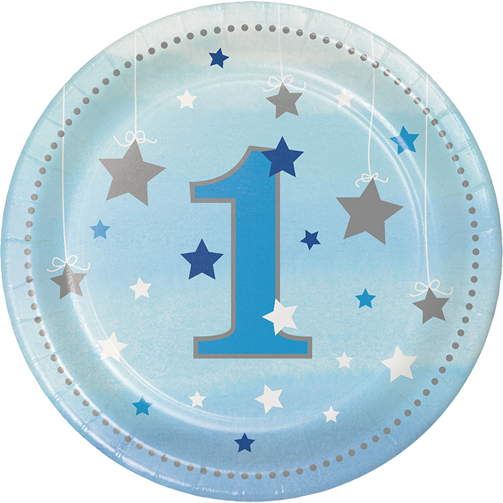 8 Small One Little Star - Blue Plates