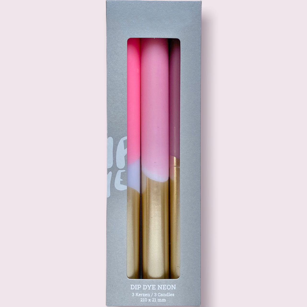 Dekorative Kerzen - Dip Dye Pink Harvest Moon