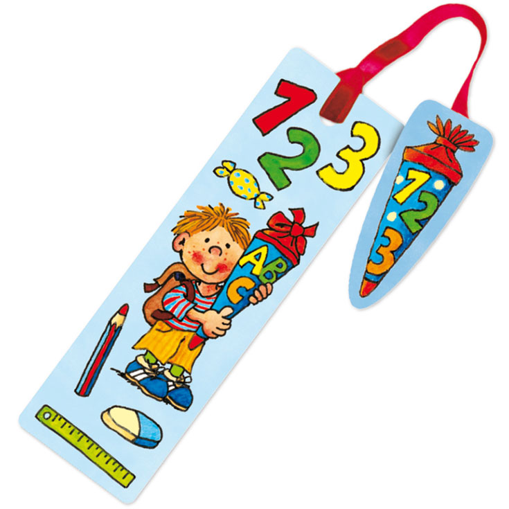 First Day at School Bookmark - Boys