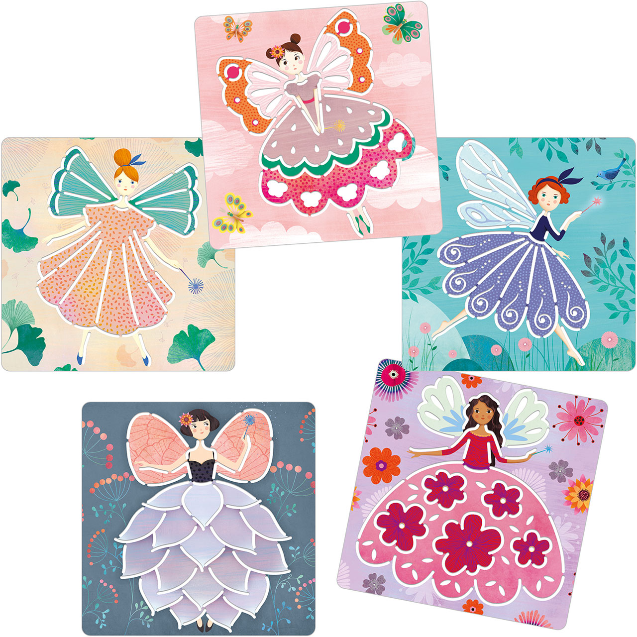 5 Flower Fairy Stencils