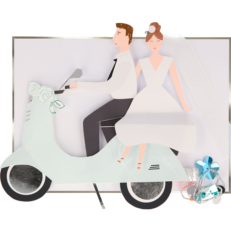 Scooter Couple Stand-Up Card