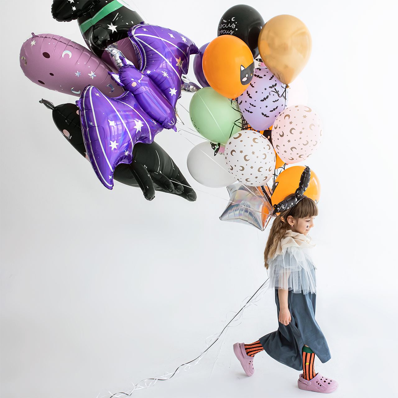 Foil Balloon - Purple Bat 