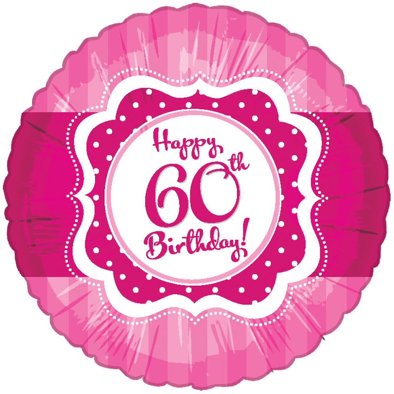 Folienballon Happy 60th Birthday!