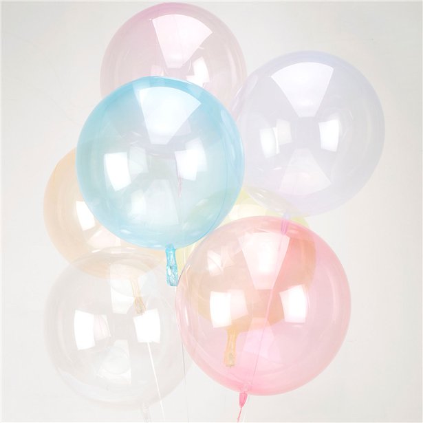 Clear Pastel Yellow Foil Balloon
