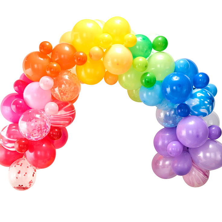 Ballongirlanden Set Regenbogen