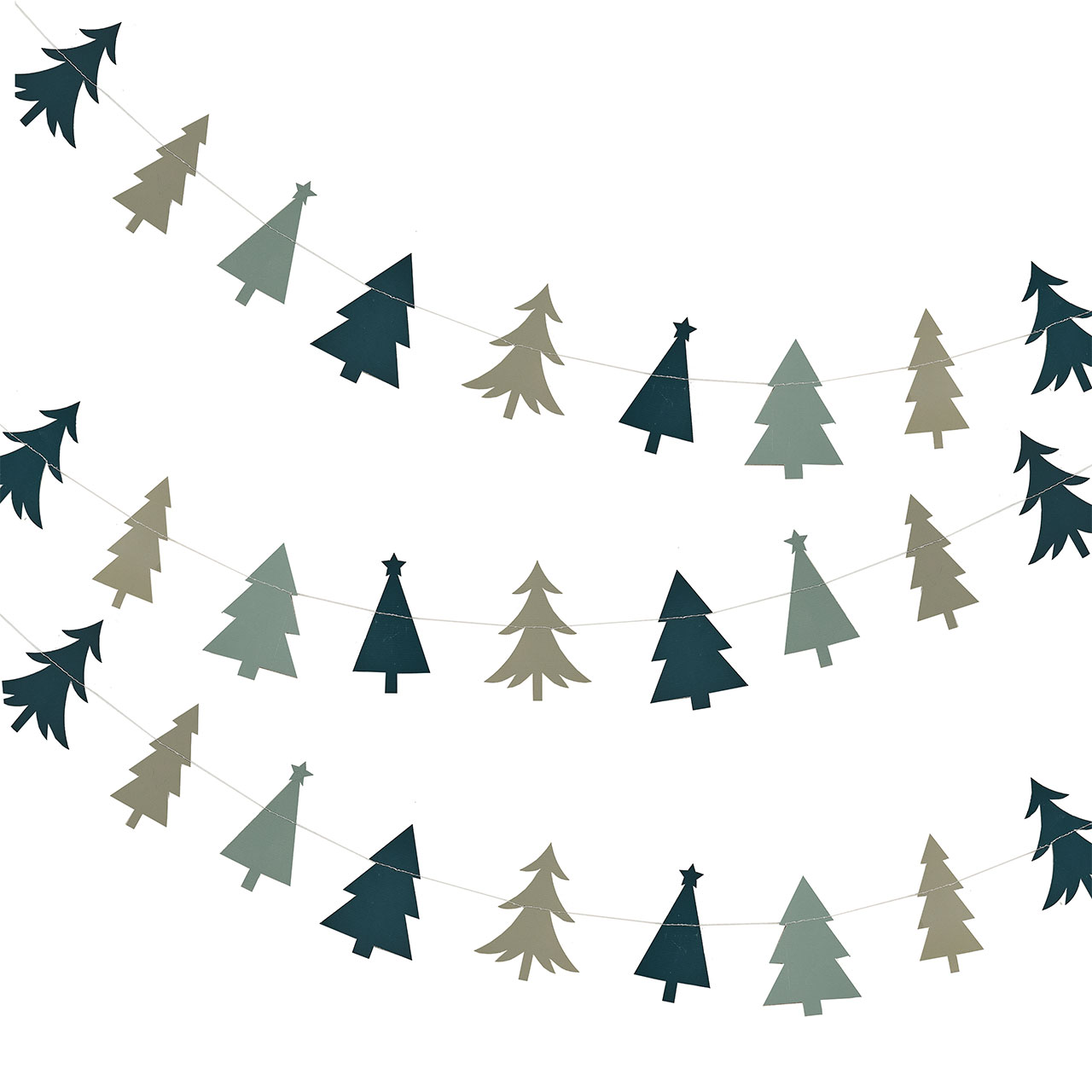 Garland - Green Christmas Trees