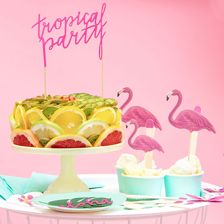 Tropical Party Cake Topper