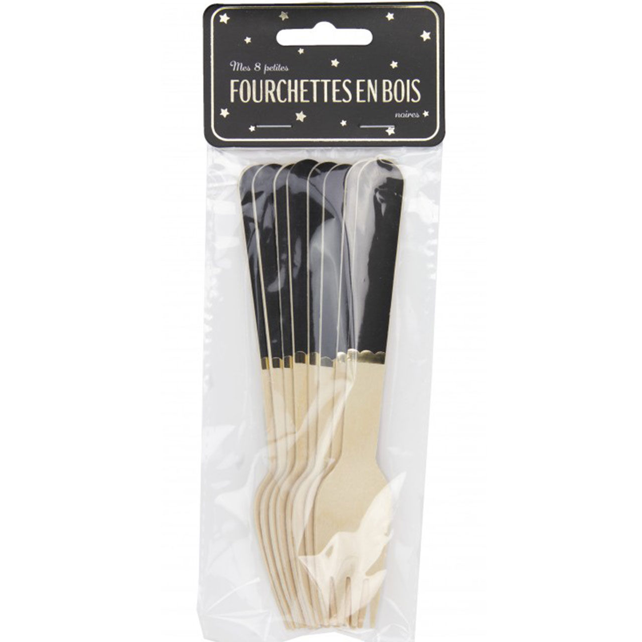 Cutlery - Black Wooden Forks