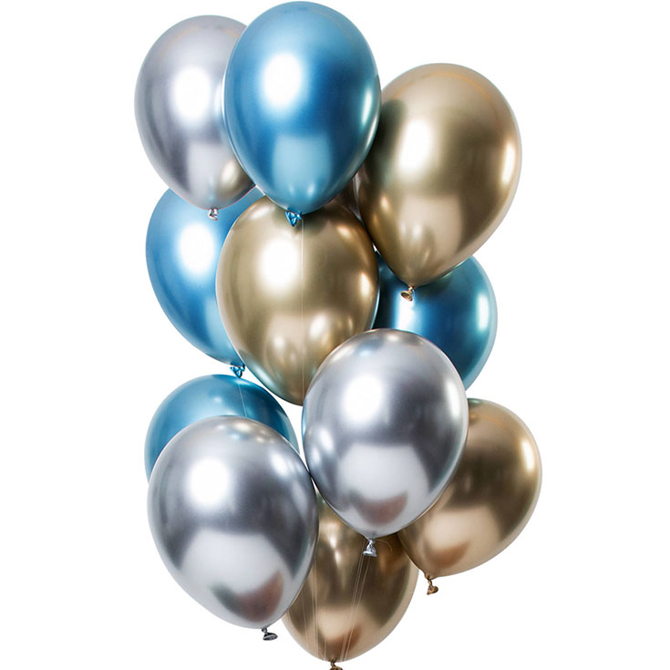 Latexballons - Metallics & Blue Mirror