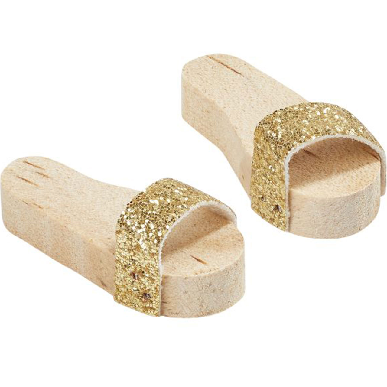 Miniatur - Holz und Gold Schlappen