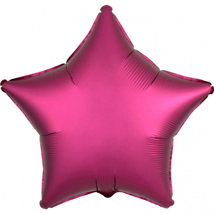 Folienballon Stern Satin Granatapfelrot
