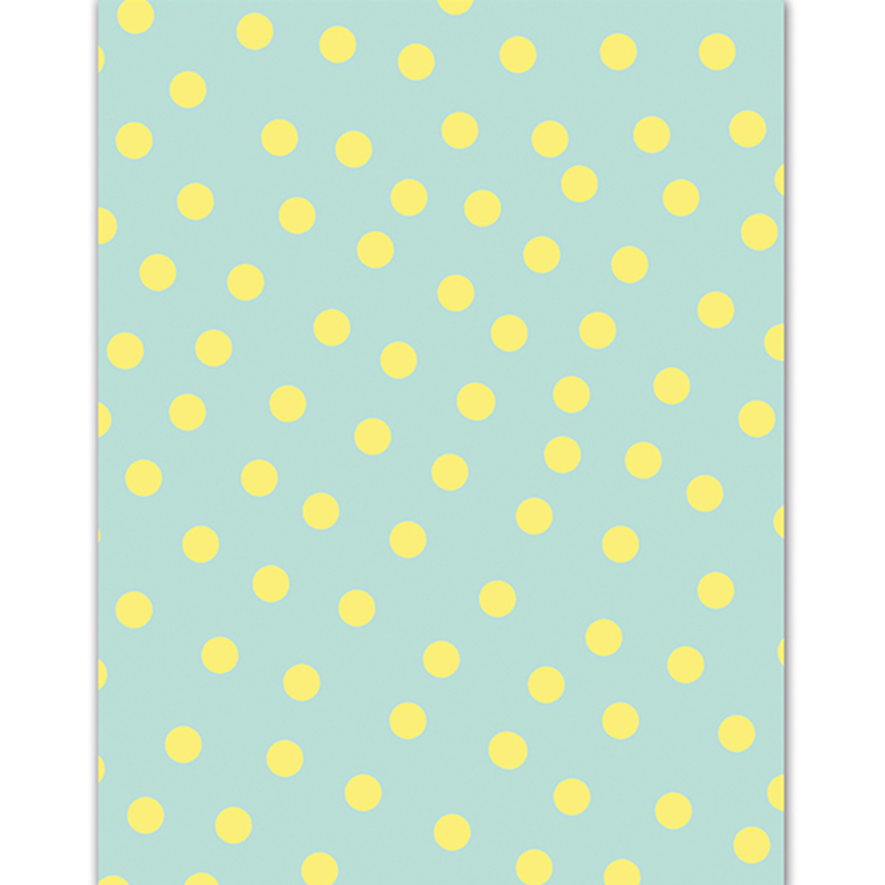 Wrapping Paper - Turquoise & Yellow Spots