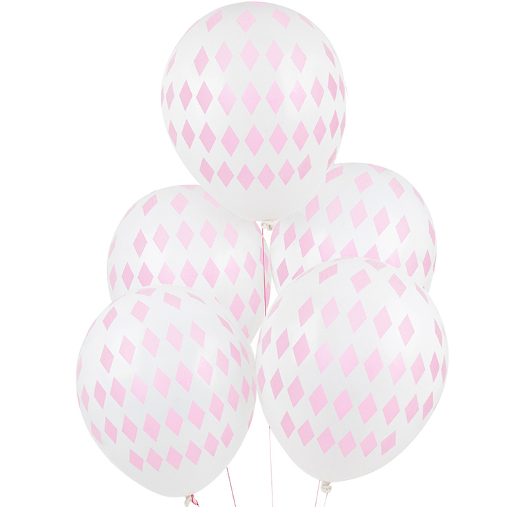 5 Pink Diamond Balloons