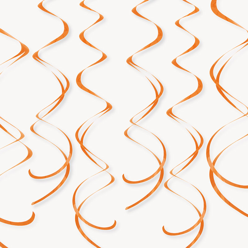 8 orange Spiralhänger