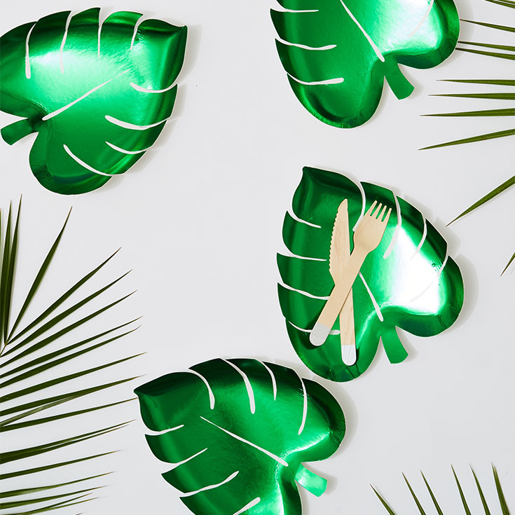 8 Palm Leaf Plates