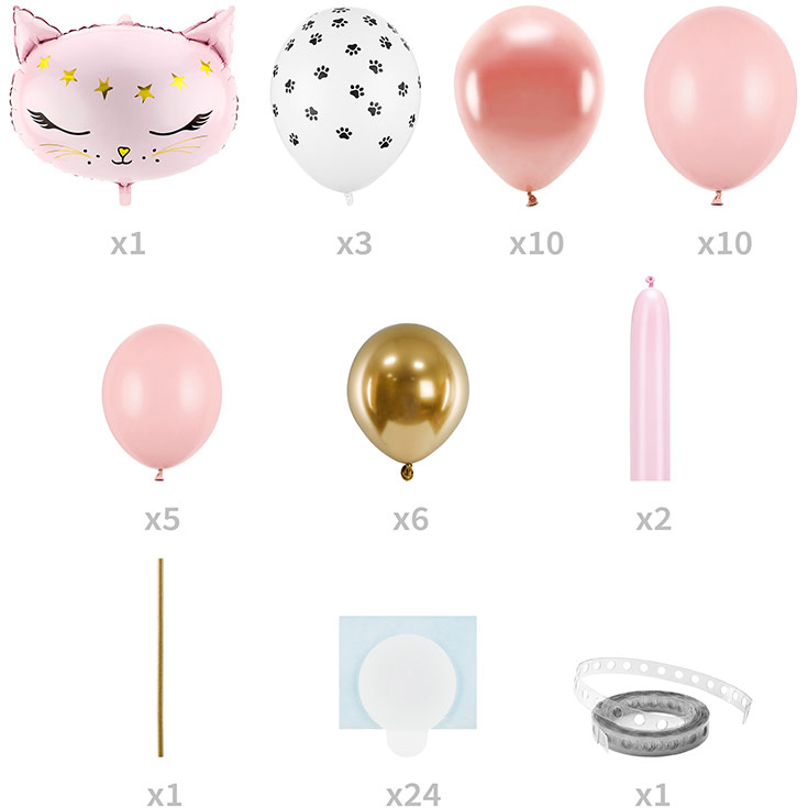 DIY Pink Cat Balloon Bouquet