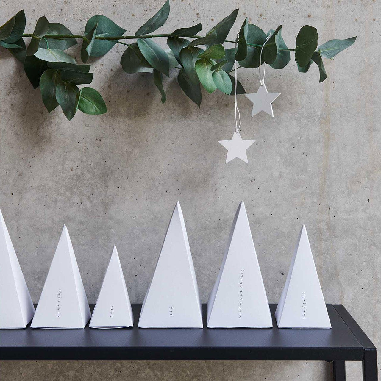 DIY Advent Calendar - White Trees