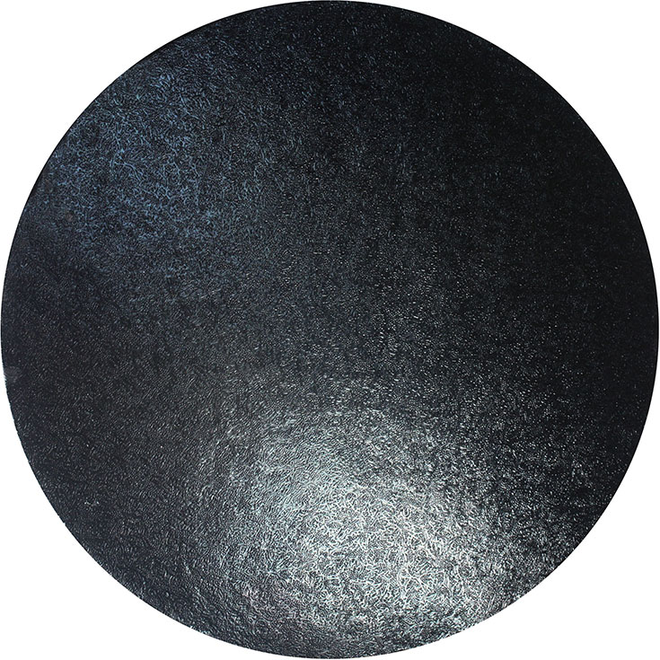 Schwarze runde Tortenplatte