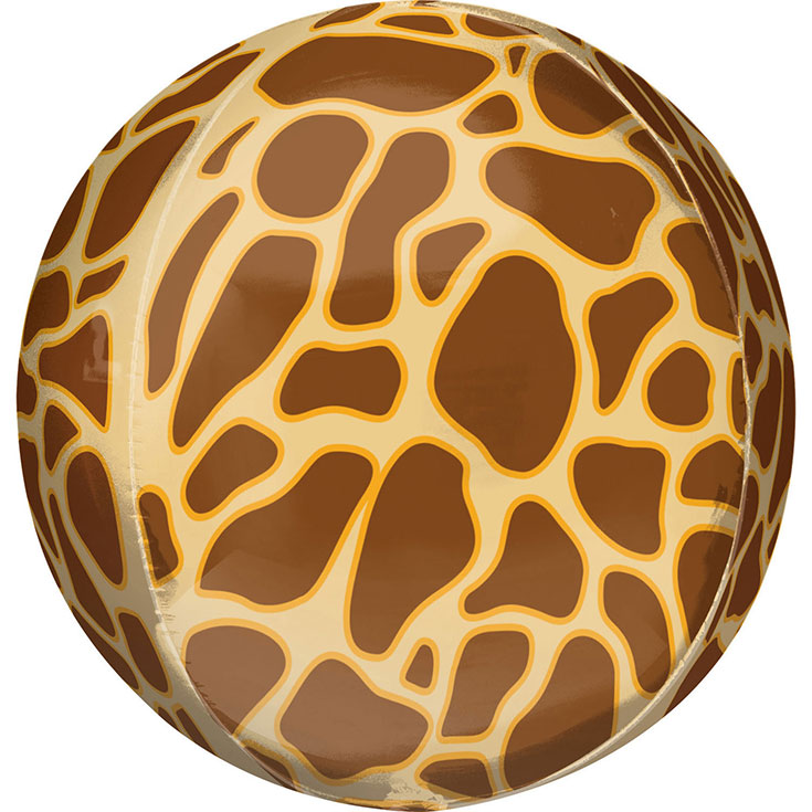 Giraffe Print Orbz Foil Balloon