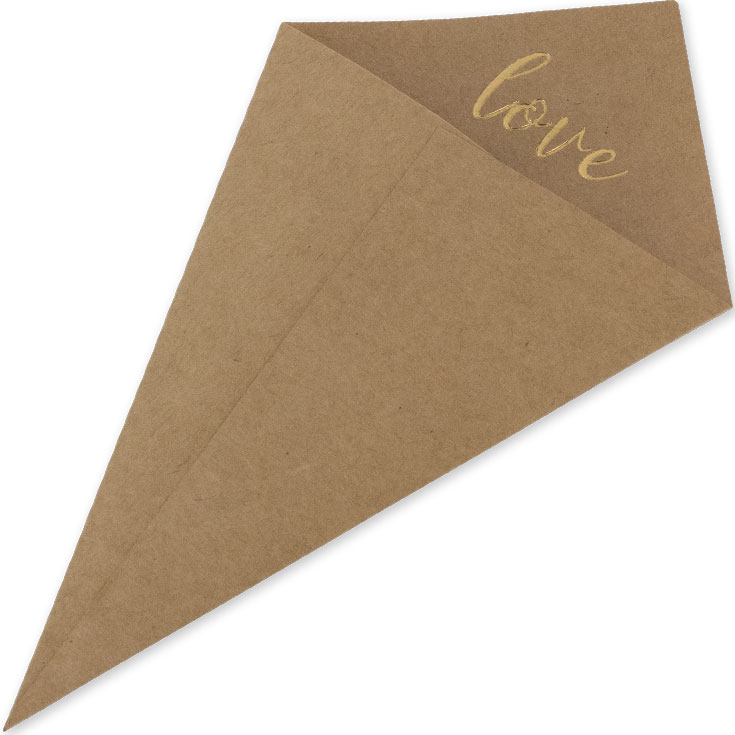 10 Tüten aus Packpapier - Love