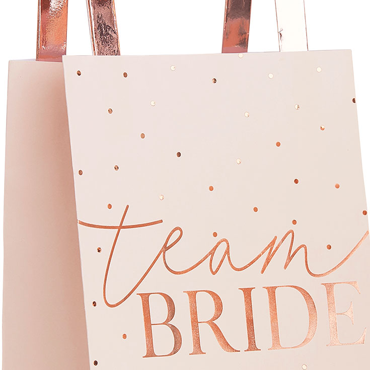 5 Blush Team Bride Party Bags