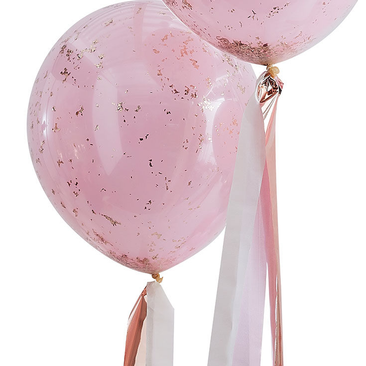 Ballonbänder - Roségold & Rosa