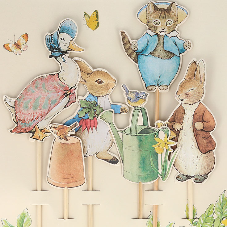 6 Peter Rabbit & Friends Cake Toppers
