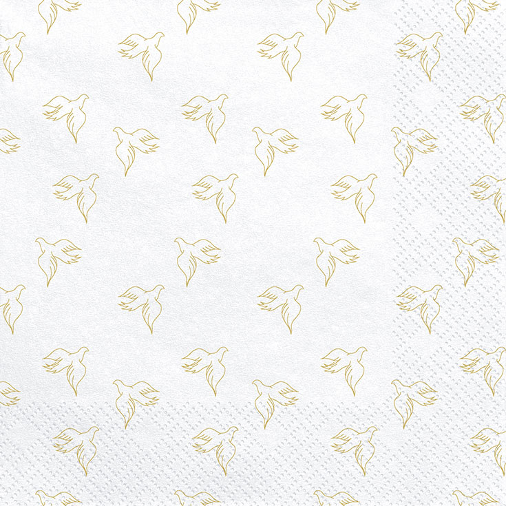 20 Gold Dove Napkins