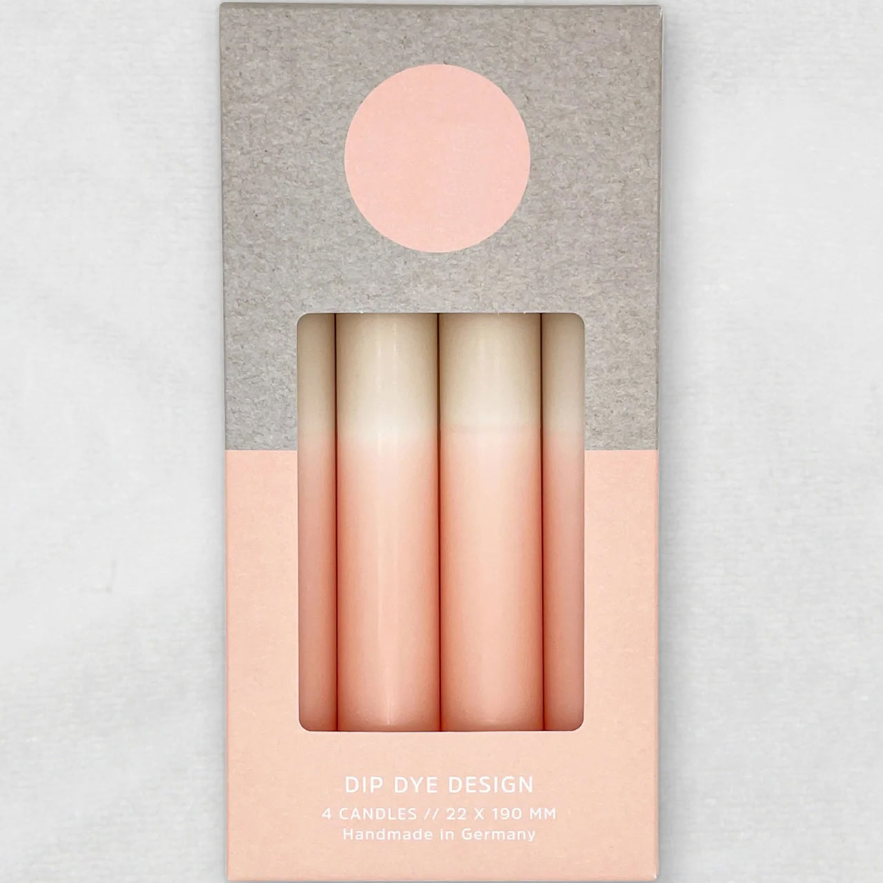 Decorative Candles - Dip Dye Taupe & Blush