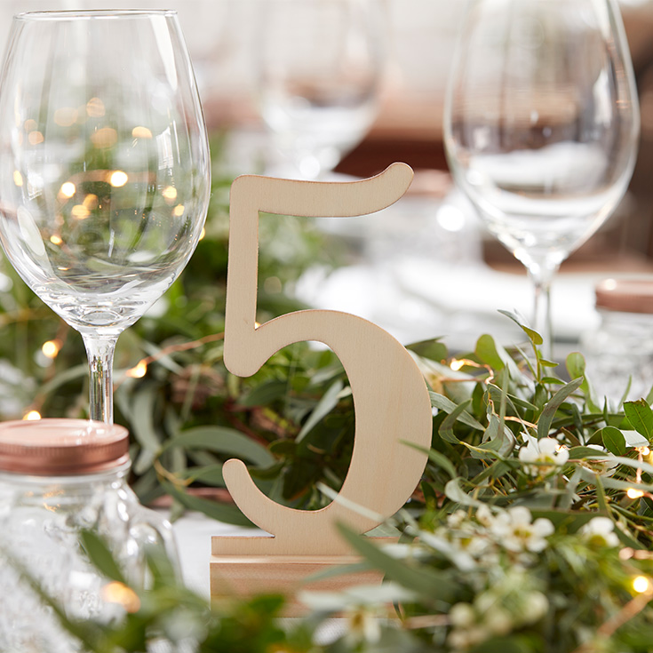 Wooden Table Numbers 1-12