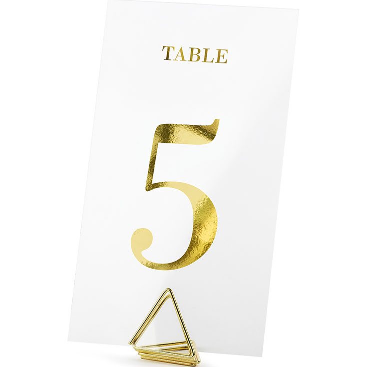 Gold Table Numbers