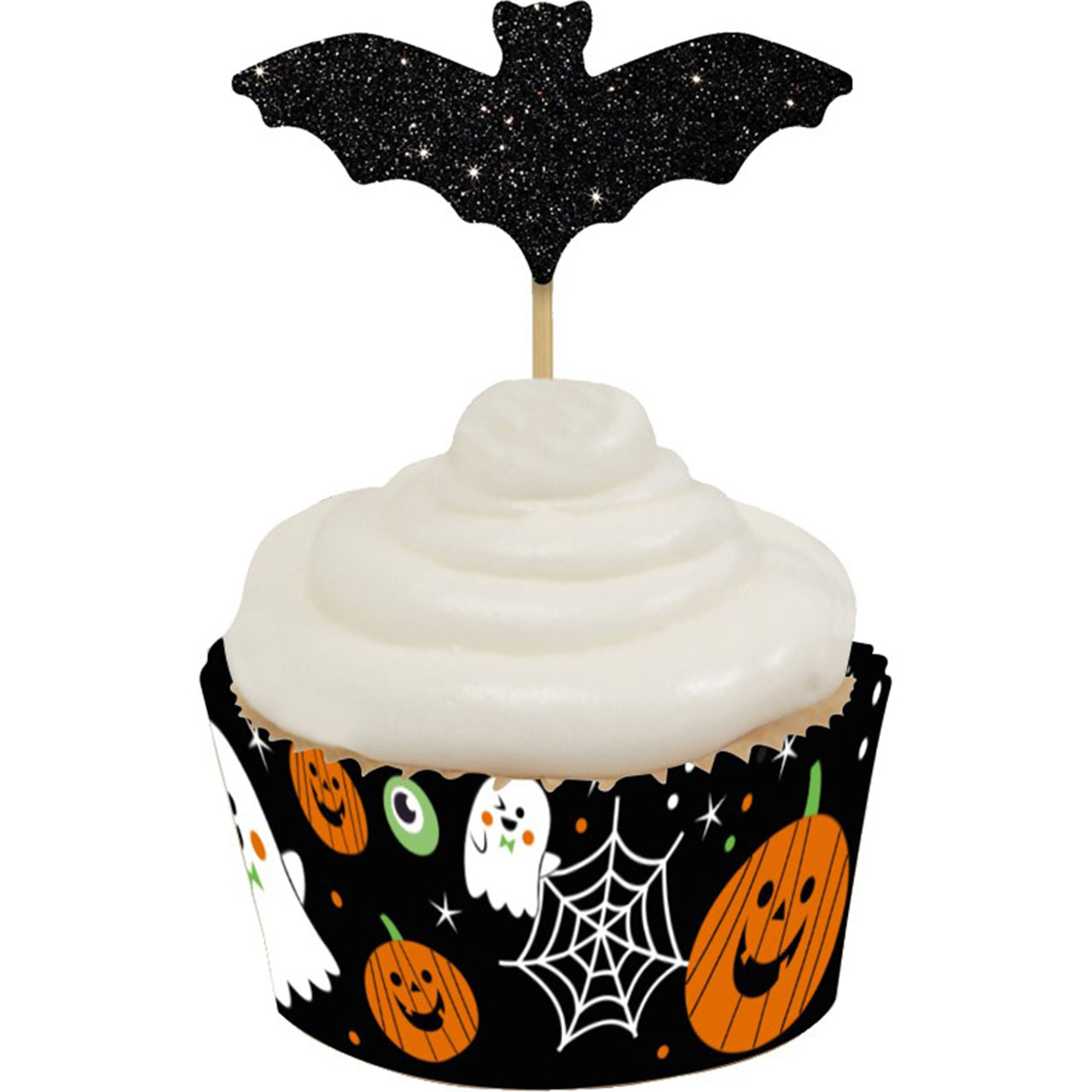 Cupcake Toppers - Glitter Bats