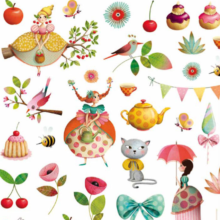 160 Princess Tea Party Stickers