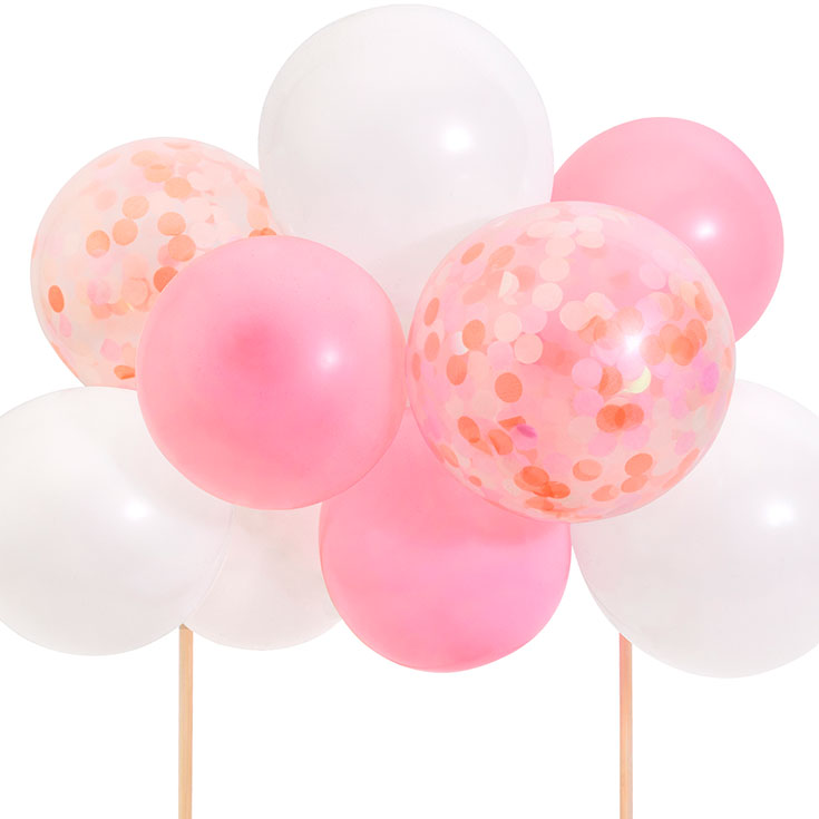 Pink Balloons Cake Topper Kit