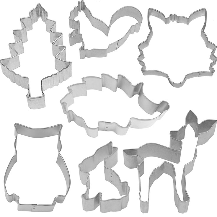 7 Woodland Animals Cookie Cutters