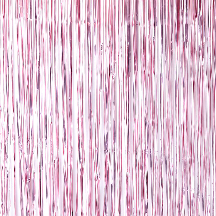 Foil Door Curtain - Matt Pink