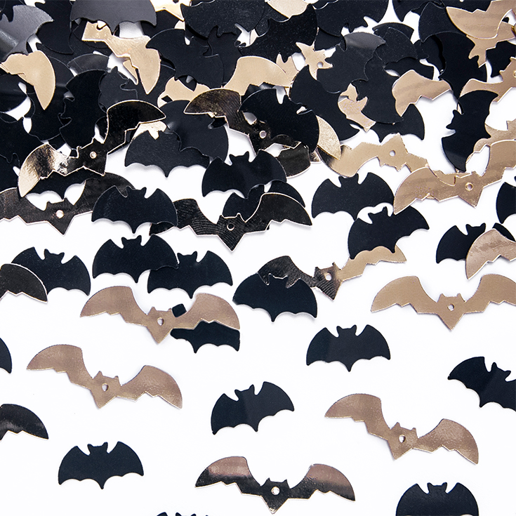 Confetti - Black & Gold Bats