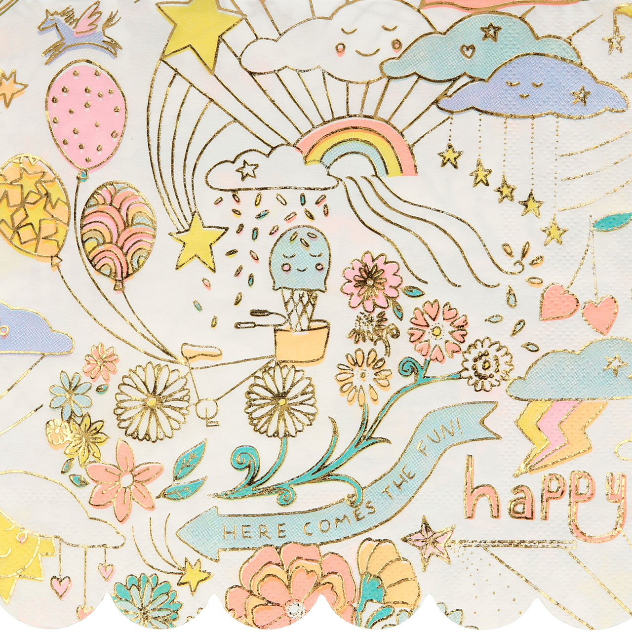 16 Happy Doodle  Napkins