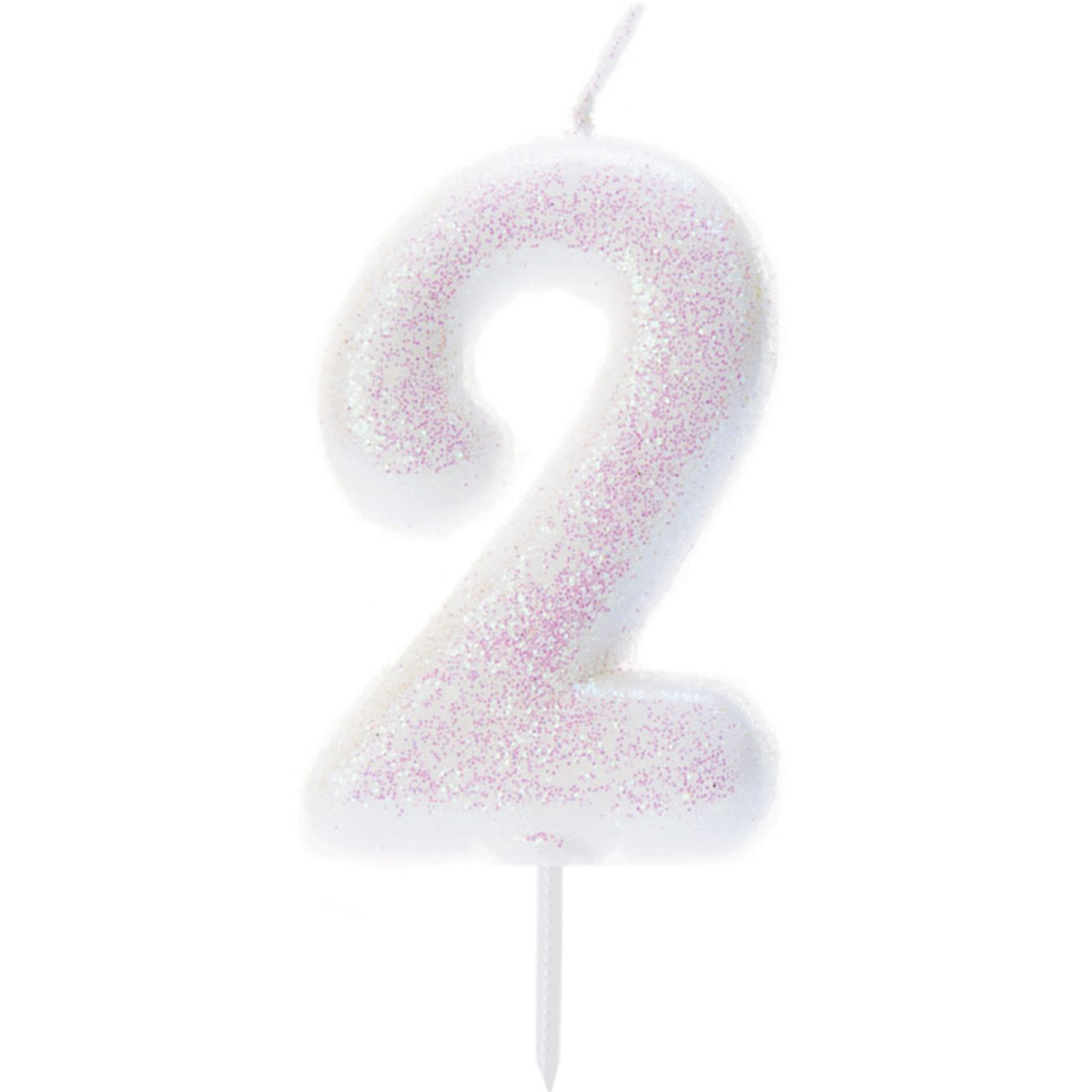 Number Candle 2 - Iridescent Glitter